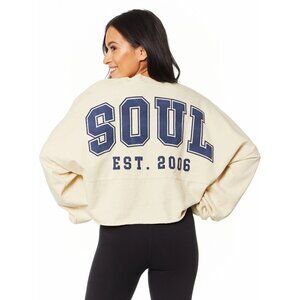 Spirit Jersey Sz. S NWT Cream Oversized Cropped Spirit Jersey